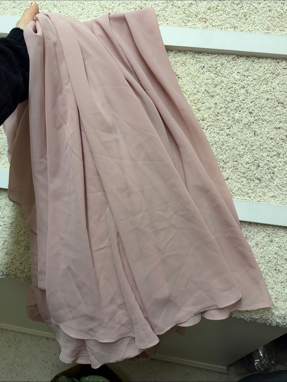 NWT Light Pink One-Shoulder Chiffon Formal Dress - Picture 5 of 5